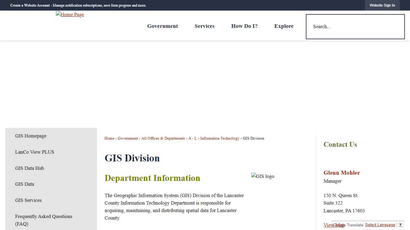 GIS Division Lancaster County, PA - Official Website