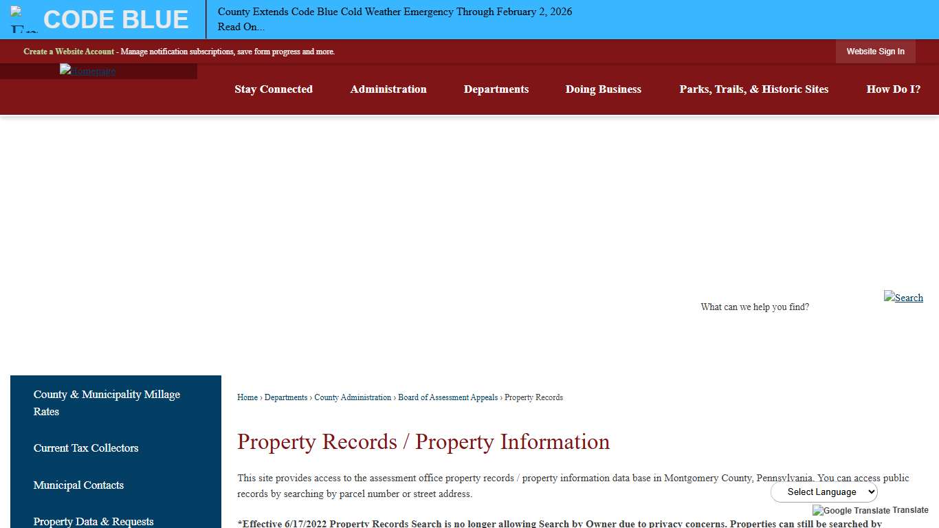 Property Records / Property Information Montgomery County, PA - Official Website